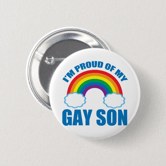 Mijn Gay Son Ronde Button 5,7 Cm (Voorkant /achterkant)