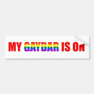 Mijn Gaydar is op grappige Gekke homo-holebi-Humor Bumpersticker