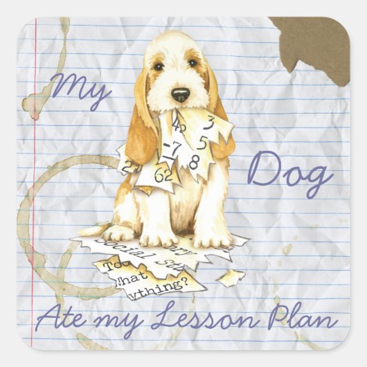 Mijn GBGV Ate Mijn Lesson Plan Vierkante Sticker (Voorkant)