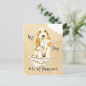 Mijn GBGV Ate mijn thuiswerk Briefkaart (Staand voorkant)