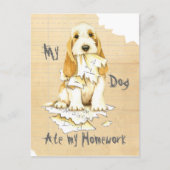 Mijn GBGV Ate mijn thuiswerk Briefkaart (Voorkant)