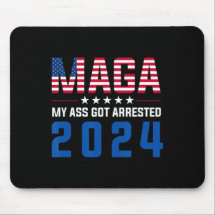 Mijn gearresteerd 2024 Grappige anti-Trump Democra Muismat