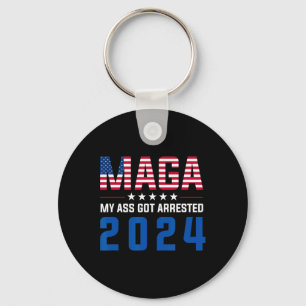 Mijn gearresteerd 2024 Grappige anti-Trump Democra Sleutelhanger