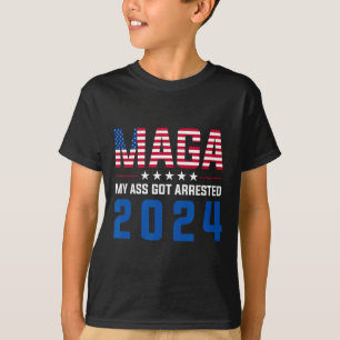 Mijn gearresteerd 2024 Grappige anti-Trump Democra T-shirt