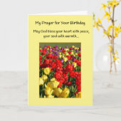 Mijn gebed voor je verjaardag kaart (Gele Bloem)