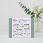 Mijn gebed voor jou | Blauw Briefkaart (Staand voorkant)