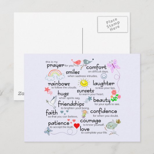 Mijn gebed voor jou briefkaart (Voorkant / Achterkant)