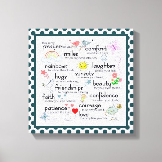 Mijn gebed voor jou canvas afdruk (Voorkant)