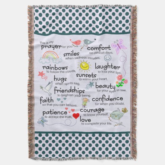 Mijn gebed voor jou deken (Voorkant Verticaal)