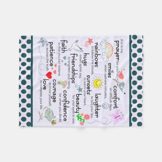 Mijn gebed voor jou fleece deken (Voorkant (Horizontaal))