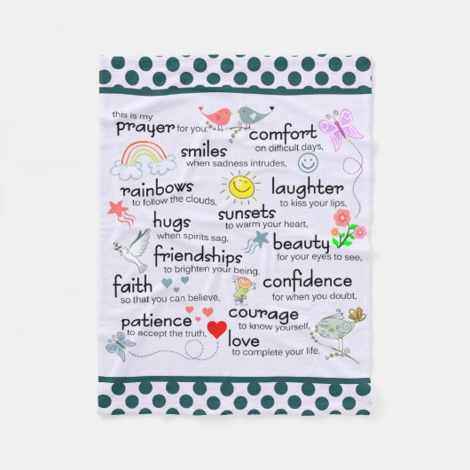 Mijn gebed voor jou fleece deken (Voorkant)