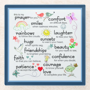 Mijn gebed voor jou. glazen onderzetter