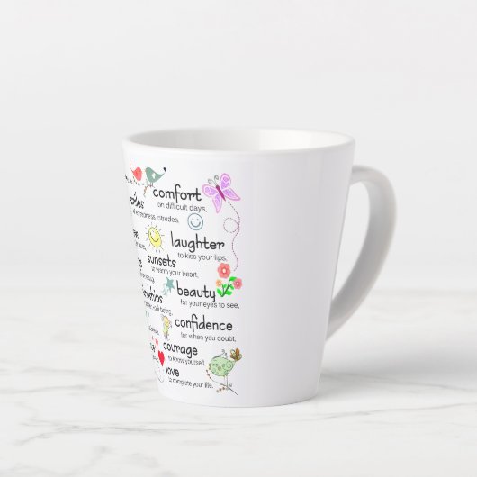 Mijn gebed voor jou is klein latte mok (Rechterhoek)