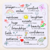 Mijn gebed voor jou kartonnen onderzetters (Voorkant)