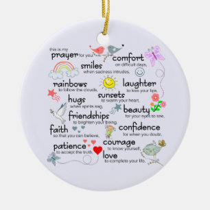Mijn gebed voor jou keramisch ornament