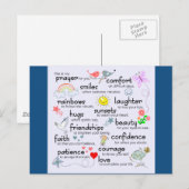 Mijn gebed voor jou | Klassiek blauw Briefkaart (Voorkant / Achterkant)