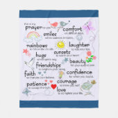 Mijn gebed voor jou | Klassiek blauw Fleece Deken (Voorkant)