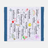 Mijn gebed voor jou | Klassiek blauw Fleece Deken (Voorkant (Horizontaal))