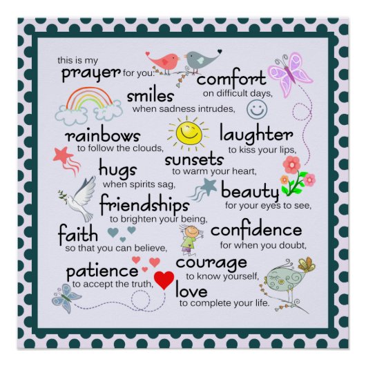 Mijn gebed voor jou poster (Voorkant)