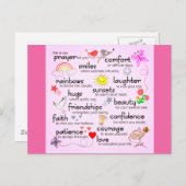 Mijn gebed voor jou | Roze Briefkaart (Voorkant / Achterkant)