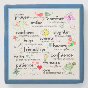 Mijn gebed voor jou. stenen onderzetter