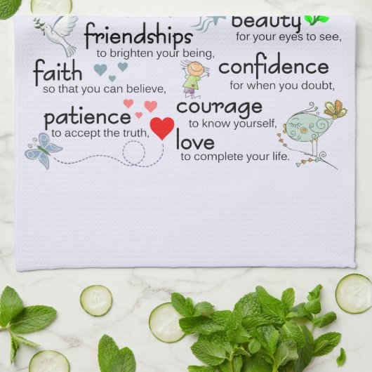 Mijn gebed voor jou theedoek (Gevouwen)