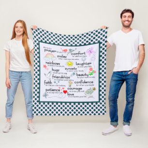 Mijn gebed voor jullie gedicht fleece deken
