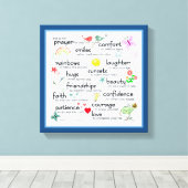 Mijn gebed voor jullie zegeningen canvas afdruk (Insitu (Houten vloer))