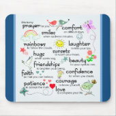 Mijn gebed voor jullie zegeningen muismat (Voorkant)