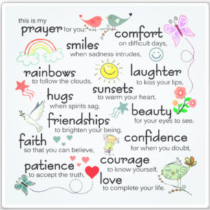 Mijn gebed voor jullie zegeningen sticker