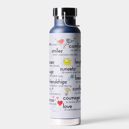 Mijn gebed voor jullie zegeningen waterfles (Links)