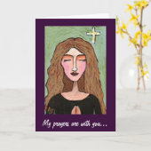 Mijn gebeden zijn met u... - kaart (Gele Bloem)