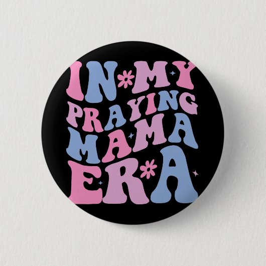 Mijn Gebedige Mama Tijdperk Religieuze Moeder Chri Ronde Button 5,7 Cm (Voorkant)