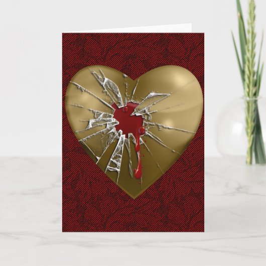 Mijn gebroken hart feestdagen kaart (Voorkant)