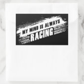 Mijn gedachte is altijd de auto van de Mannen & va Rechthoekige Sticker (Tas)