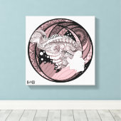 Mijn gedachten. Abstracte kunst. Graphics Canvas Afdruk (Insitu (Houten vloer))