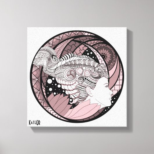 Mijn gedachten. Abstracte kunst. Graphics Canvas Afdruk (Voorkant)