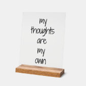 Mijn gedachten Acryl Teken Acryl Bord (Hoek)