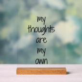 Mijn gedachten Acryl Teken Bord (Neutraal)