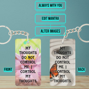 Mijn gedachten beheersen me niet Manta Note to Sel Sleutelhanger