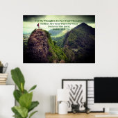 "Mijn gedachten" Isaiah 55:8 geanoineerde profetis Poster (Thuiskantoor)