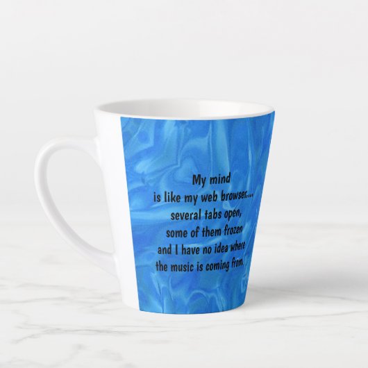 Mijn gedachten latte mok (Links)