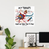 Mijn gedachten ontvluchten me van tijd tot tijd (n poster (Thuiskantoor)