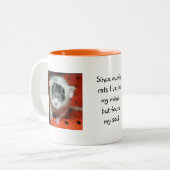 Mijn gedachten verloren Rat mok (Voorkant links)