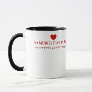 Mijn gedachten zijn bij jou - bedachtzaam liefdeso mok