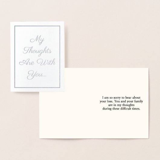 "Mijn gedachten zijn bij U" Kaart (Display)
