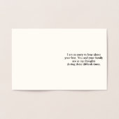 "Mijn gedachten zijn bij U" Kaart (Binnen)