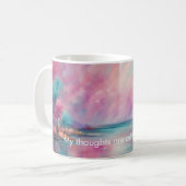 Mijn gedachten zijn kalm en stil. mantra koffiemok (Voorkant links)