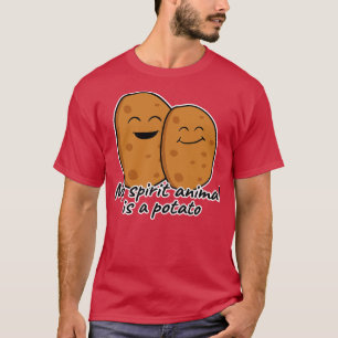 Mijn gedistilleerde dier is een aardappel t-shirt