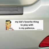 mijn geduld bumpersticker (Op auto)